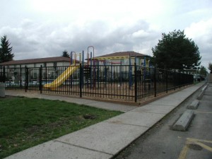 303-Commercial ornamental iron fence - playground