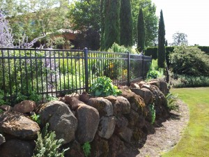 209 Ornamental iron fence/garden