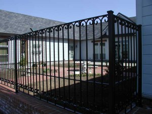 205 Custom courtyard ornamental iron fence