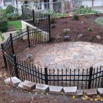 199 ornamental iron fence/curved