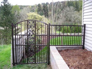 98 custom ornamental fence and walk gate