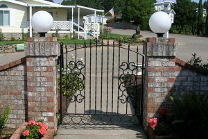 108 custom ornamental iron walk gate
