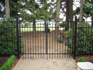 97 ornamental fence and entry gate