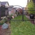 96 ornamental iron fence and walk gate