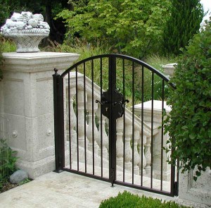 103 Custom ornamental iron walk gate