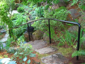 52 Ornamental Iron handrail, garden setting
