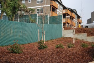 374 pre-slatted chain link fence