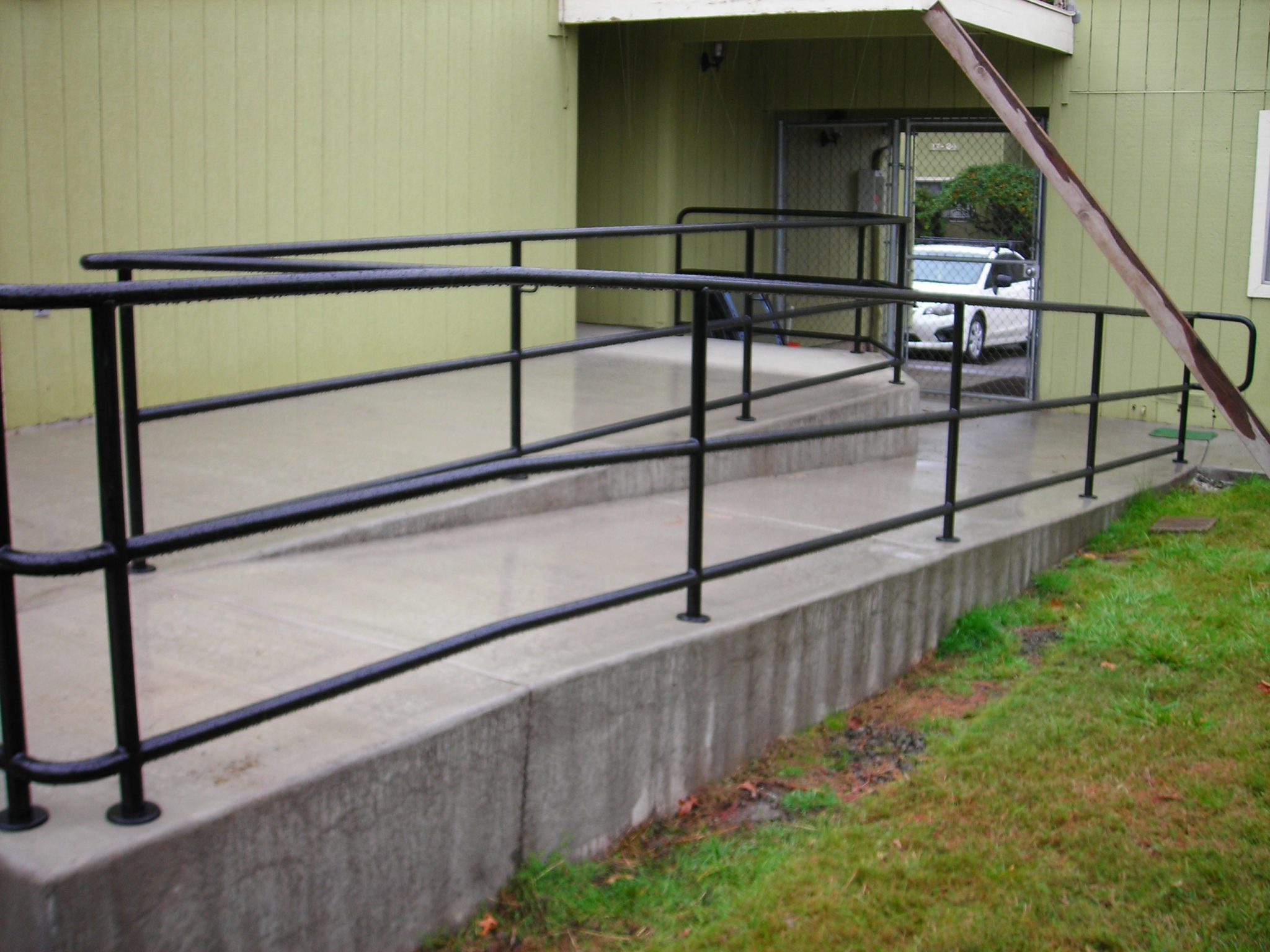 pvc outdoors handicap railing