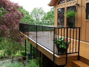 339- Ornamental iron residential deck railing