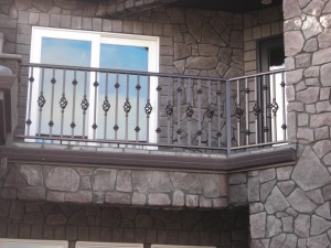 354- Custom, residential ornamental iron railing