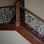 352-custom ornamental iron interior residential stair railing